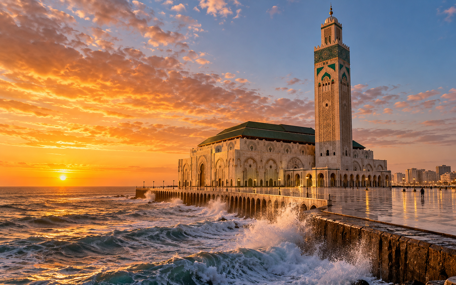 Casablanca : mosquée Hassan II & Corniche